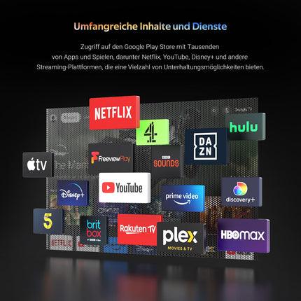 Antteq QLED 4k Smart TV 43 inch (TV 109cm), HDR, Frameless, Google APP Store (10000+ APPs), Bluetooth Voice Assistant, WiFi 2.4G/5G
