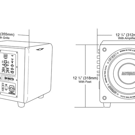 Earthquake Sound MiniMe-DSP-P10 aktiivne 10-tolline subwoofer DSP ja passiivradiaatoriga, must