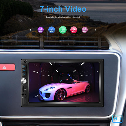 CAMECHO autoraadio 2 DIN juhtmega Carplay/Android Auto-ga, topelt-DIN autoraadio peegliühendusega Bluetooth handsfree-süsteem 7-tolline ekraan, raadio, FM, USB, AUX ja tahavaatekaamera