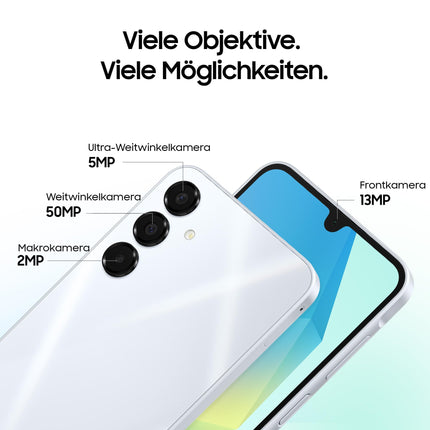 Samsung Galaxy A16 5G nutitelefon ilma lepinguta, Androidiga mobiiltelefon, 50 MP põhikaamera, 16,91 cm / 6,7" ekraan, 128 GB, 4 GB RAM, helehall, 2,5-aastane tootjagarantii [Ainult Amazonis]