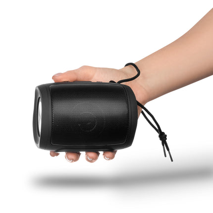 Defender® Enjoy S200 Bluetooth Speaker – Portable 5W Music Box with TWS, LED Light, Radio, USB, MicroSD, MP3, AUX, Microphone, Hands-Free Function &amp; 10h Battery – Wireless Mini Speaker with Handle