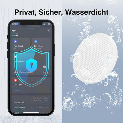 Õhujälgimismärgis 2 tk pakis - nutikas märgis, mis ühildub Apple Find Myga (ainult iOS), kaitseümbrisega, veekindel esemeotsija, Bluetooth-võtmeotsija rahakoti ja pagasi jaoks, vahetatav aku
