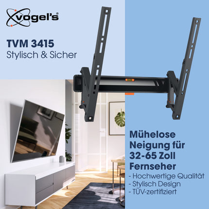 Vogel's Comfort TVM 3415 kallutatav teleri seinakinnitus 32–65-tollistele teleritele, max 25 kg, telerikinnitus max. VESA 400x400, universaalne ühilduvus