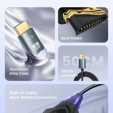 NEWCARE HDMI jaotur 1 sisend 2 väljundit, 4K HDMI jaotur 2 monitori samaaegseks ühendamiseks, HDMI jaotur 1 sisend 2 väljundit, ainult peegel (mitte pikendatav), 1-2-suunaline HDMI jaotur Fire Stickile, Roku