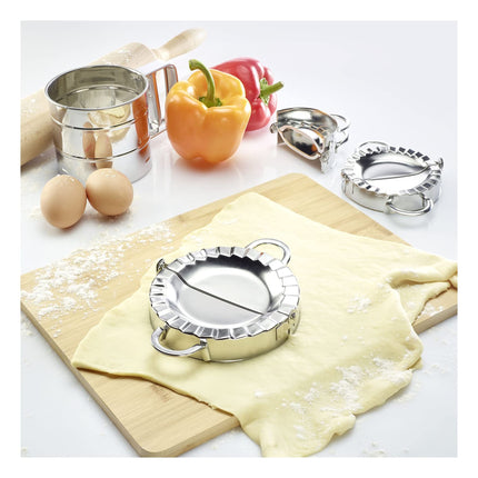 Westmark Ravioli Maker, Diameter: 12 cm, With practical handles, Stainless steel, Maria, Silver, 61372270