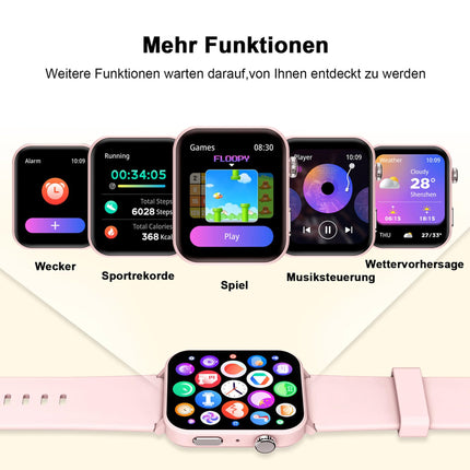 Blackview Smartwatch Women, 1.85'' Fitness Watch with Call Receiving, Sports Watch with 100+ Sports Modes, Pedometer, Sleep Monitor, Heart Rate, Smart Watch Fitness Tracker for Android iOS