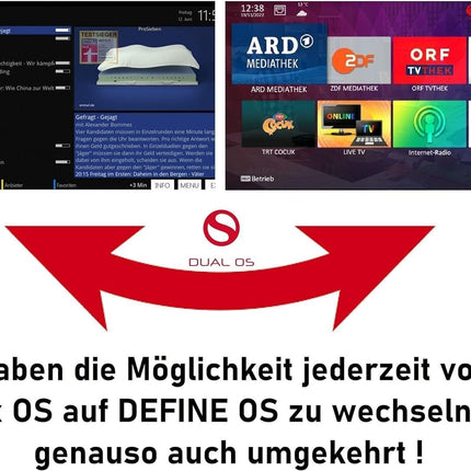 OCTAGON SF8008 UHD 4K Supreme kaksiksatelliidi vastuvõtja, 2x DVB-S2X tuuner, E2 Linux ja Define operatsioonisüsteem, PVR salvestusfunktsiooniga, M.2 M-võti, gigabiti LAN, kaardilugeja, satelliit-IP ühendus, WiFi WLAN + HM-SAT HDMI-kaabel