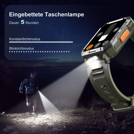 Blackview Smartwatch Men, Fitness Watch with Phone Function, Make/Receive Calls, Compass, IP68 Waterproof, Sports Watch with 100+ Sports Modes, Heart Rate Sleep Monitor, Pedometer, Watch for Android iOS