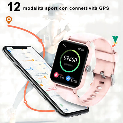 Blackview Smartwatch, 1.85 Touchscreen Fitness Watch with Blood Oxygen, Heart Rate, Sleep Monitor, Activity Tracker with Pedometer Stopwatch, Smartwatch for Women