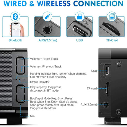 Yangers juhtmevaba Bluetooth 5.0 heliriba kõlar telerile koos puldiga, tõeliselt juhtmevaba 20W USB laetav, sisseehitatud mikrofon kodukino, heli, arvuti, teleri, telefoni, sülearvuti jaoks