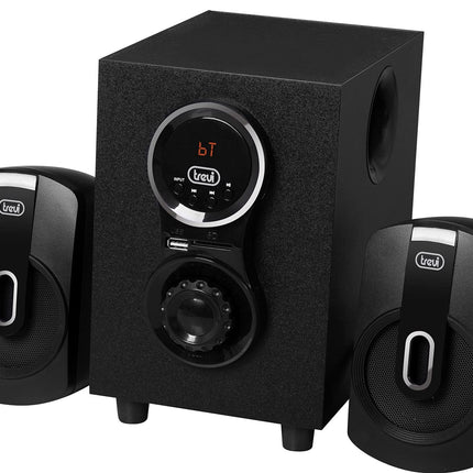 Trevi AVX 615 BT kaasaskantav kõlar 30W võimendi ja subwooferiga, juhtmevaba muusikakarp bassrefleksiga, 2.1 kõlarid USB, Micro SD, AUX-IN, RCA, MP3 pesadega, kompaktne puidust ümbris