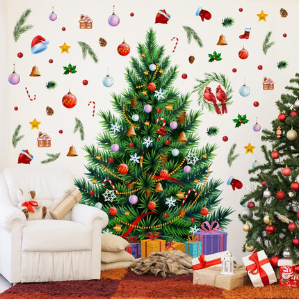 140 x 105 cm suured jõulupuu seinakleebised isetehtud akvarellkleebised eemaldatavad jõulupuu seinakleebised vannituppa, magamistuppa, elutuppa, kontorisse kodukaunistamise kleebised
