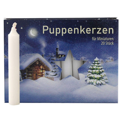OLShop AG Pakis 2 valget nukuküünlat, u. 10 x 65 mm (2 x 20 tk), nukutuled, miniatuursed küünlad, jõuluküünlad, küünlad