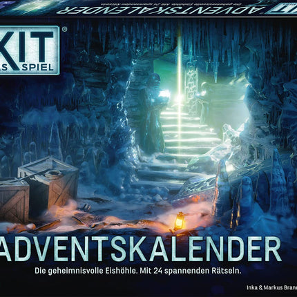 KOSMOS 693206 EXIT® - Mängu advendikalender - Saladuslik jääkoobas, 24 põneva mõistatusega alates 10. eluaastast, Amazoni eksklusiivne, Põgenemistoamäng enne jõule