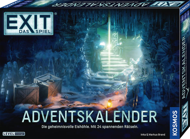 KOSMOS 693206 EXIT® - Mängu advendikalender - Saladuslik jääkoobas, 24 põneva mõistatusega alates 10. eluaastast, Amazoni eksklusiivne, Põgenemistoamäng enne jõule