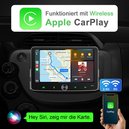 Android autoraadio 1Din juhtmevaba CarPlay juhtmevaba Android autoraadio ekraaniga 7-tolline 4G+64G Car Play puutetundlik ekraan Bluetoothi, FM/AM RDS WiFi GPS Navi SWC EQ 1 Din