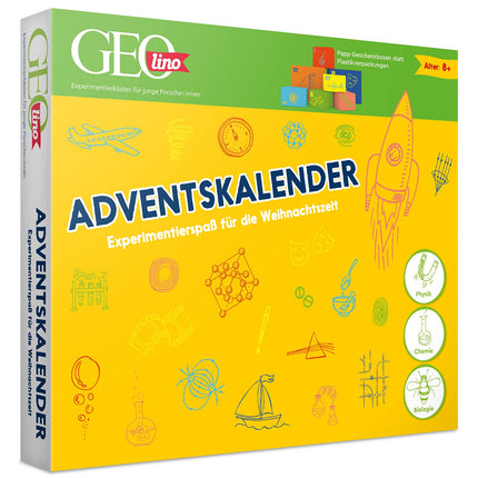 FRANZIS 67070 - GEOlino advendikalender Loodusteadused (füüsika, keemia ja bioloogia), eksperimentaalne lõbu jõuludeks, lastele alates 8. eluaastast