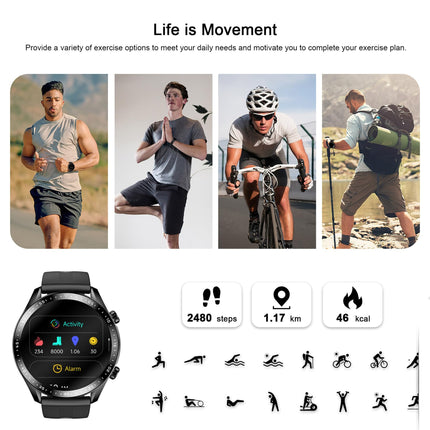 Blackview Smartwatch Men, X1 Fitness Watch Round Full Touchscreen 5ATM Waterproof Sports Watch Fitness Tracker with Heart Rate Monitor Sleep Monitor Pedometer Women Activity Tracker for iOS Android