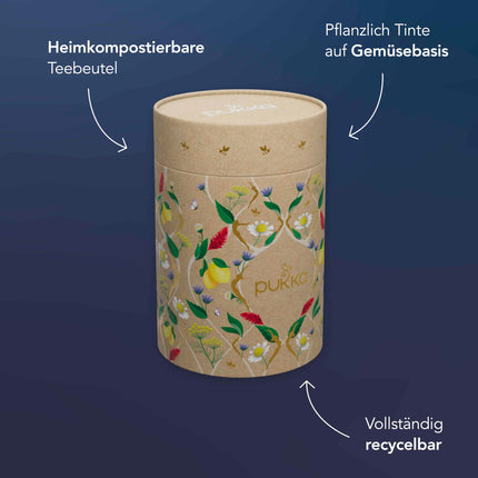Pukka tee kinkekomplekt, orgaaniline teepurk "Lemmiksitee", Manuka mesi, roheline tee, ingver, piparmünditee, teekomplekt, kingiidee, 5 sorti, 30 teekotti