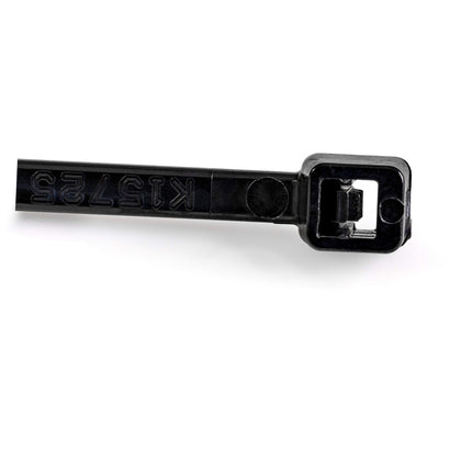 StarTech.com Cable Ties - 100x2 mm, Self-Locking Nylon Cable Ties with Bent Tip, 8 kg Tensile Strength, 94V-2/UL, Black, 100 Pack (CBMZT4B)