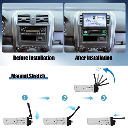 [Android 15] CAMECHO 2+64G 7-tolline autoraadio 1 DIN juhtmevaba Carplay puutetundliku ekraaniga navigatsiooniga raadio pikendatava manuaalse ekraaniga Bluetoothi, Android Auto, GPS, WiFi, DSP, FM/RDS, peegli link, SWC + tahavaatekaamera