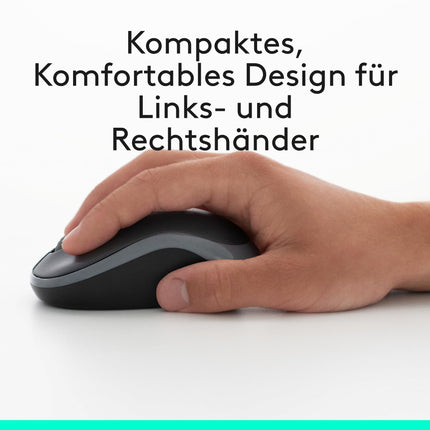 Logitech MK270 Combo Keyboard and Wireless Mouse with Wireless Nano Receiver (QWERTZ- German Keyboard Layout) Black