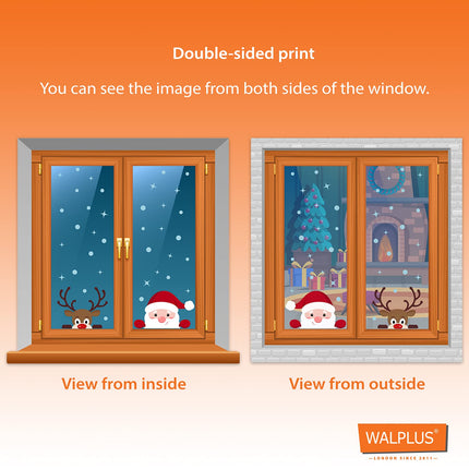 WALPLUS 40x28cm Christmas Decorations Wall Stickers Bubble Christmas Tree Stickers Wall Art Window Clings Display Decals Living Room Sale Clearance Home Living Room Bedroom DIY