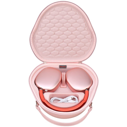 Elonbo Hard Carrying Case for Apple AirPods Max Wireless Over-Ear Headphones, New Air Pods Max Case Headphone Travel Protective Case Headphone Storage Bag, Pink