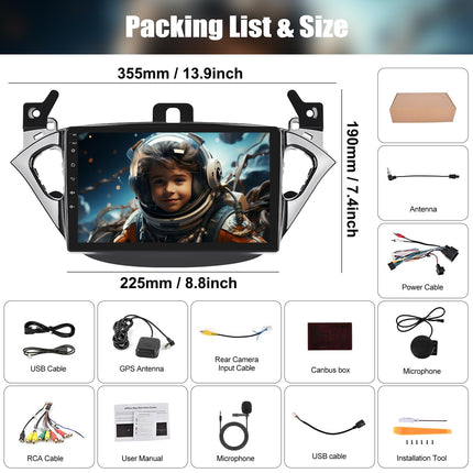 4G+64G 8Core CAMECHO Android 13 Car Radio for Opel Corsa 2015-2019/Opel Adam 2013-2016 with Navigation Carplay Android Auto, 9 inch Screen Radio 2 Din with Bluetooth RDS/FM WiFi Mirror Link DSP