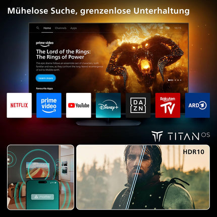 Philips 40PFS6000 HD LED nutiteler - 40-tolline ekraan Pixel Plusi, Titan OS platvormi ja Dolby Digital heliga - töötab Alexa ja Google Assistantiga