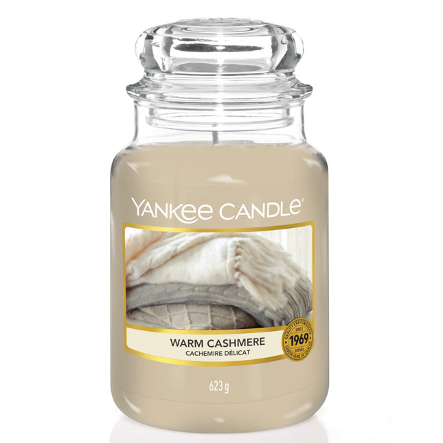 Yankee Candle lõhnaküünal purgis (suur) | Soe kašmiir | Pika põlemisega küünal kuni 150 tundi | Ideaalne emadepäevaks | Kingitused naistele