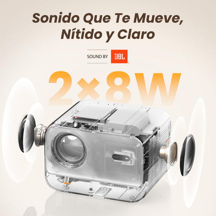 JBL-i projektori heli, 700 ANSI 1080P natiivprojektor, Yaber L2s sujuva autofookusega nutiprojektor, videoprojektor WiFi6 ja Bluetooth 5.1 kodukino projektoriga mobiiltelefonile/sülearvutile, ühildub teleripulgaga