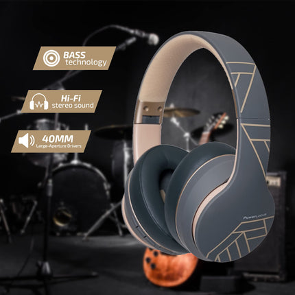 PowerLocus P6 Bluetooth kõrvaklapid, juhtmevabad kõrvaklapid superbassiga, 40-tunnine mänguaeg, mikrofon, häälassistent, passiivne mürasummutus iPhone'ile, Samsungile, iPadile, arvutile, sülearvutile, telerile