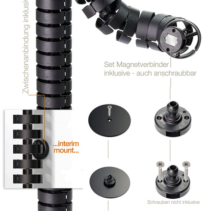 igus® OCR kaablijuhik, ümmargune, must, 1000 mm. Paindlik kaablitoru, kaablikett, kaablihaldus laudadele. Valmistatud Saksamaal. Auhinnatud kaablikett: reddot Design Award 2018 võitja.