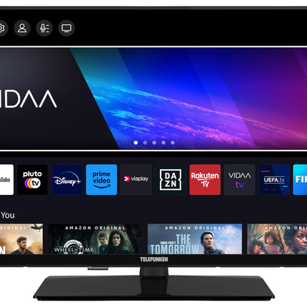 Telefunken TV 32-tolline nutiteler VIDAA XH32VP750M - HD-Ready televiisor, HDR-teler integreeritud kolmekordse tuuneriga, LED-teler must