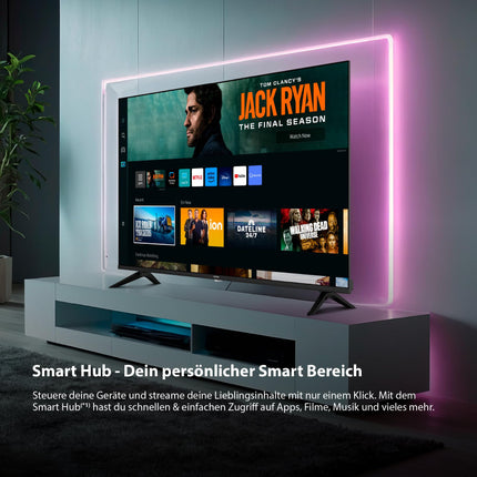 DYON ULTIMAX 50U-TI - 50-tolline (126 cm) televiisor (4K Ultra HD nutiteler, Tizen OS, kolmekordne tuuner (DVB-C/-S2/-T2), Samsung Smart &amp; Gaming Hub, Prime Video, Netflix, Disney+) [2025]