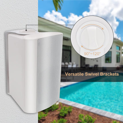 STUDIOFINIX 5,25-tolline 600-vatine veekindel õuekõlar, Bluetooth-ühilduv, aeda, terrassile, verandale, restorani, koju (4 kõlarit)