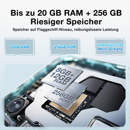 DOOGEE Blade 10 Ultra õues kasutatav nutitelefon, lukustamata Android 14, 20 GB + 256 GB õues kasutatav nutitelefon, 10,7 mm üliõhuke, läbipaistev tagakülg, 5150mAh, 6,56" HD+ 90Hz, 50MP, IP68/69K/NFC/GPS