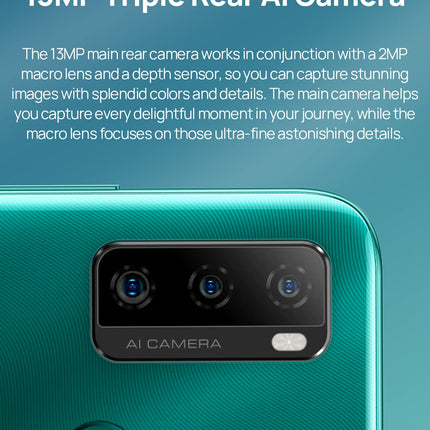 Ulefone Note 10(P) Smartphone without a contract, 3GB RAM 128GB ROM, 13MP triple rear camera, dual-SIM 4G mobile phone, 6.5'' HD+, 3 card slots, Android 11, 5500mAh battery, fingerprint reader, black