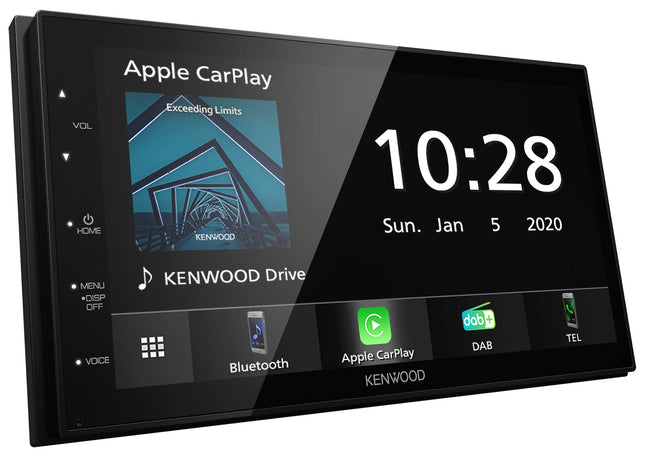 Kenwood DMX5020DABS - 17,3 cm WVGA digitaalne meediamonitor koos DAB+/FM, CarPlay, Android Auto, Androidi USB peegeldusega, Bluetooth, mahtuvuslik puutepaneel, DSP, 4 x 50 vatti