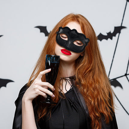 2 tükki maskeraadimaske paaridele, mustad Veneetsia people pitsmaskid, silmamaskid, naiste Veneetsia pitsmask karnevalimask meestele, naiste maskeraadi kostüümipidu (must b)