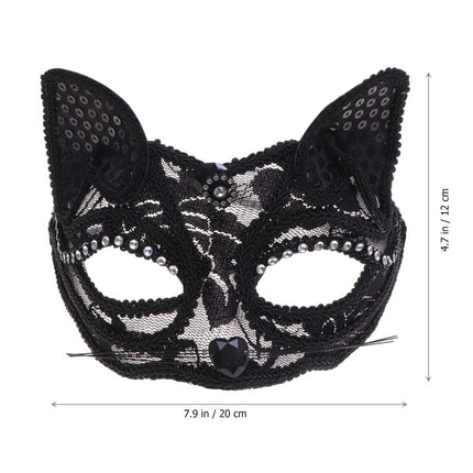 Happyyami Mardi Gras Mask Halloween Cosplay Medium Size for Carnival Prom Retro Costume Party Supplies