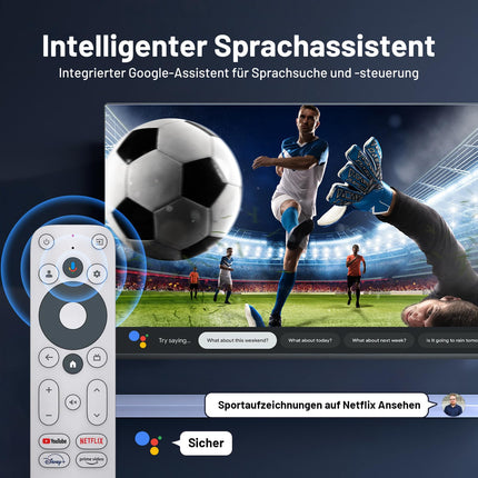 Google TV Box – nutiteleri karp toetab Google TV-d, Netflixi, 4K UHD voogedastusmeediapleierit. Toetab Google Assistantit, Dolby Audiot, HDR10+, juhtmevaba ekraanipeegeldust, 2 GB + 16 GB, kahe sagedusribaga WiFi-d.
