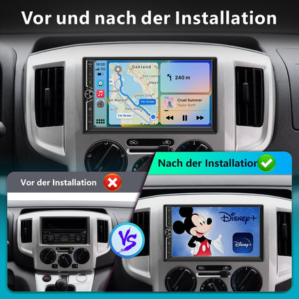 DAB+ autoraadio Android Double DIN raadio juhtmevaba Carplayga, juhtmevaba Android Auto ekraaniga, 4-tuumaline 4G+64G 7-tolline CarPlay, autoraadio 2 DIN puutetundliku ekraaniga, navigatsiooniga, Bluetooth, GPS, WiFi, AM/FM/RDS