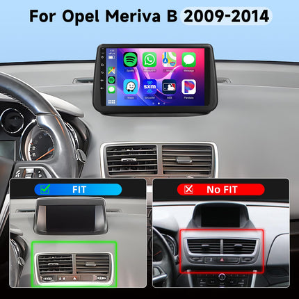 【8-tuumaline 4+64G】 Hodozzy Carplay autoraadio Opel Meriva B 2009-2014 Android autoraadio navigatsiooniga, 9-tolline puutetundlik ekraan koos Android Auto/WiFi/GPS/RDS/FM/Bluetooth/USB/DSP-ga