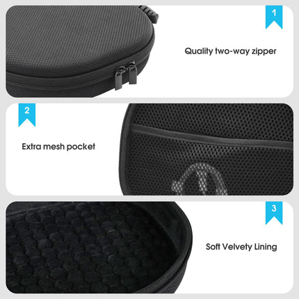 ProCase Headphone Case for AirPods Max 2020 with 2 Smart Silicone Covers, Travel Bag for Headphones Carrying Case Headset Cover Case for AirPods Max Headphones - Black
