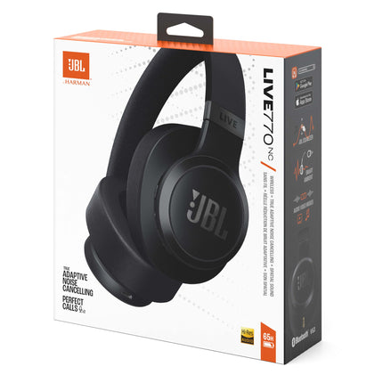 JBL Live 770 NC – Bluetooth-kõrvaklapid adaptiivse mürasummutusega – Juhtmevabad kõrvaklapid JBL Signature Sound ja häälassistendiga – Pikaajaline muusikaelamus kuni 65 tundi – Mustas värvitoonis