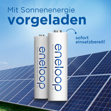 eneloop, AA/Mignon + AAA/Micro NI-MH laetav aku, 8 tk pakis, mahutavus min. 2000 + 800 mAh, kasutusvalmis NI-MH laetavad akud, laetav kuni 2000 korda, plastvaba pakend, standardne, valge