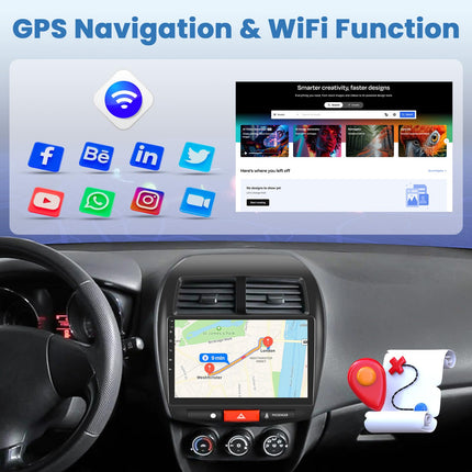 OiLiehu 4+64G Android 13 topelt-Din raadio CarPlay Android Auto Mitsubishi ASX 1/Peugeot 4008/Citroen C4 autoraadio ekraaniga 10,1-tolline autoraadio Bluetooth FM RDS GPS WiFi SWC + tahavaatekaamera