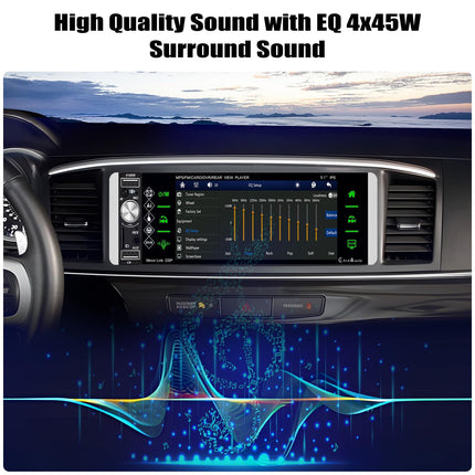 Wireless Carplay CAMECHO Car Radio 1 Din with Bluetooth Handsfree System, with 5.1 inch Screen Wireless Android Auto Mirror Link FM/AM/RDS and USB + Steering Wheel Controller Rear View Camera